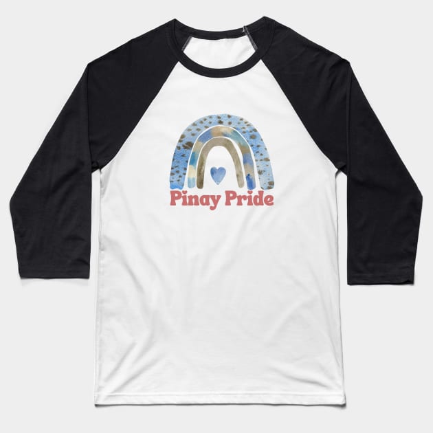 Pinay pride Philippines rainbow Baseball T-Shirt by CatheBelan